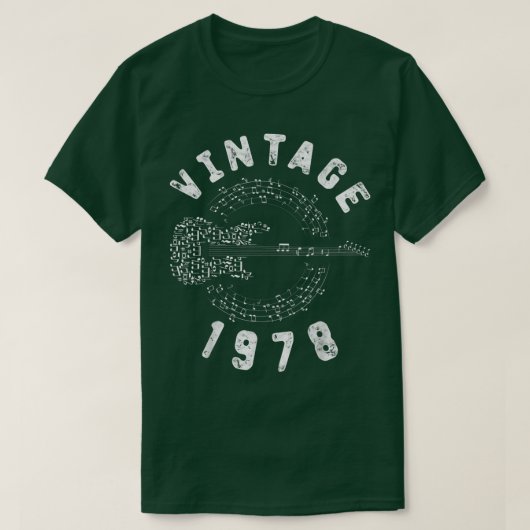 1978 Birthday Limited Edition Guitar Music T-shirt (Design voorkant)