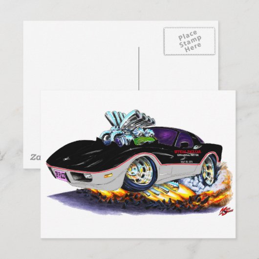 1978 Corvette Indy Pace Car. Briefkaart (Voorkant / Achterkant)