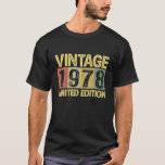 1978 dag 44 jaar oud Funny 44th Birthday T-shirt<br><div class="desc">1978 dag 44 jaar oud Funny 44th Birthday Geweldige Shirt</div>