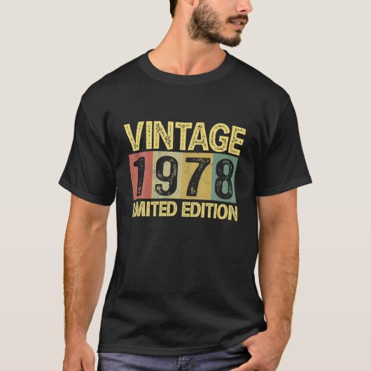  1978 dag 44 jaar oud Funny 44th Birthday T-shirt (Voorkant)