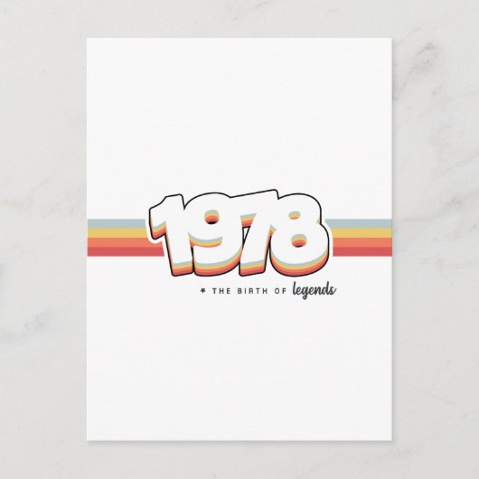 1978 De geboorte van legendes Briefkaart (Voorkant)
