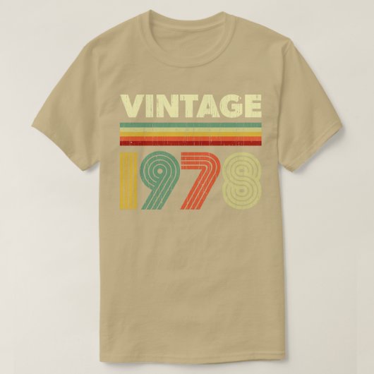1978  draagvlak van 1978 43 jaar oud ontwerp t-shirt (Design voorkant)