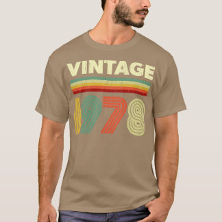 1978  draagvlak van 1978 43 jaar oud ontwerp t-shirt