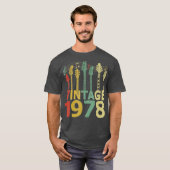 1978 gitarist gitaarliefhebbers geschenken 42e t-shirt (Voorkant volledig)