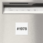 1978 Hashtag 47 Verjaardag Jubileum Magneet (Insitu (Vaatwasser))