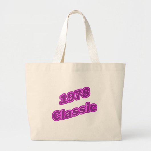 1978 Klassiek Paars Grote Tote Bag (Voorkant)