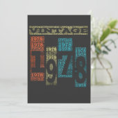 1978 Retro  41th Birthday Gift T Shirt Kaart (Staand voorkant)