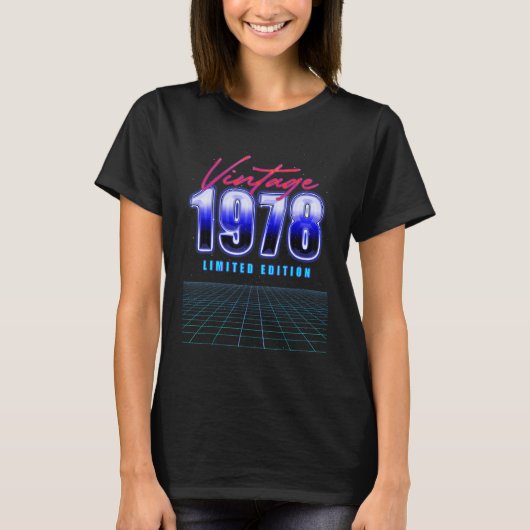 1978 Retro Synthwave esthetisch T-shirt (Voorkant)