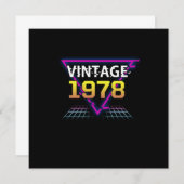  1978 Retrowave Birthday Gift Kaart (Voorkant / Achterkant)