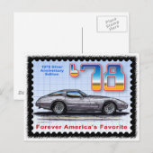 1978 Silver Jubileum Special Edition Corvette Briefkaart (Voorkant / Achterkant)