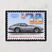 1978 Silver Jubileum Special Edition Corvette Briefkaart (Voorkant)