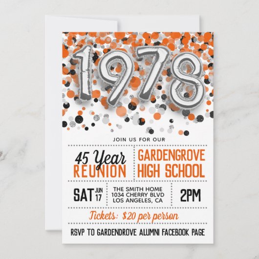 1978 Uitnodiging tot hereniging van de middelbare  (Voorkant)