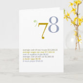 1978 Verjaardag Fun Facts Kaart (Gele Bloem)