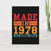 1978 Verjaardag  Gezegde Kaart (Voorkant)