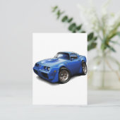 1979-1981 Trans Am Blue Car Briefkaart (Staand voorkant)