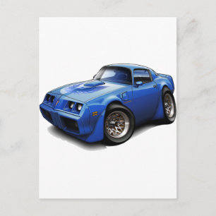 1979-1981 Trans Am Blue Car Briefkaart