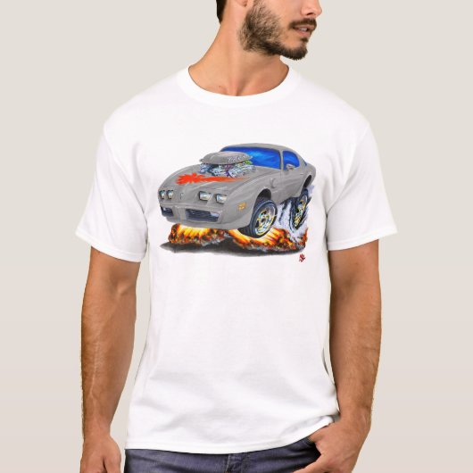 1979-1981 Trans-AM grijs-rode auto T-shirt (Voorkant)