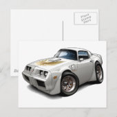 1979-1981 Trans Am White Briefkaart (Voorkant / Achterkant)