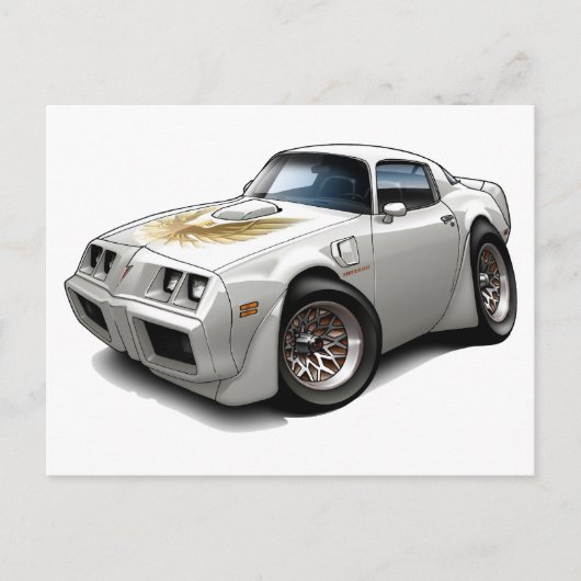 1979-1981 Trans Am White Briefkaart (Voorkant)