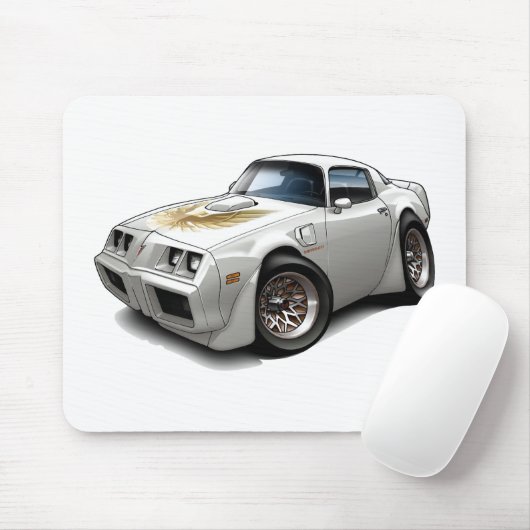 1979-1981 Trans Am White Muismat (Met muis)