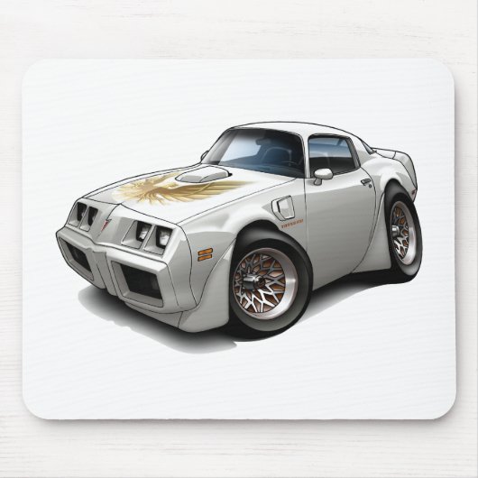 1979-1981 Trans Am White Muismat (Voorkant)