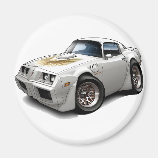 1979-1981 Trans-Am Witte wagen Magneet (Voorkant)