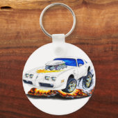 1979-1981 Trans-Am Witte wagen Sleutelhanger (Voorkant)