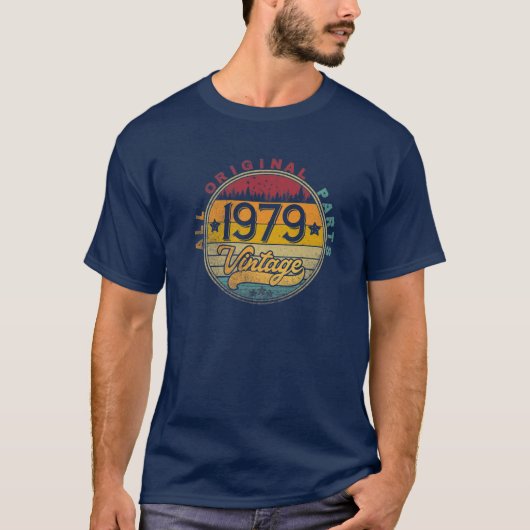 1979 43rd Birthday Gift 43 jaar oude retro T-shirt (Voorkant)