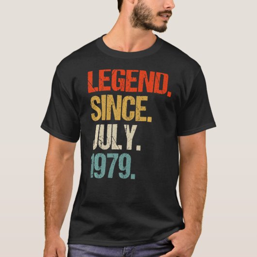 1979 44e verjaardag retro 44 jaar oud t-shirt (Voorkant)