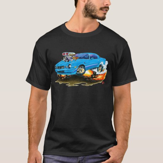 1979-81 Camaro Z28 Lt Blue Car T-shirt (Voorkant)
