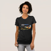 1979-81 Camaro Z28 zwart-rode auto T-shirt (Voorkant volledig)