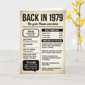 1979 Back in the Day, Fun Facts Birthday Card Kaart (Gele Bloem)