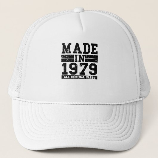 1979 Birthday Vintage Saying Trucker Pet (Voorkant)