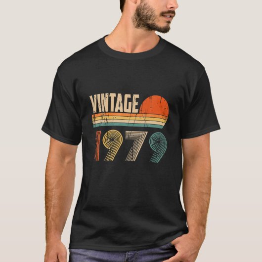  1979 Funny 43 jaar oude Kinder Mannen Vrouwen 43T T-shirt (Voorkant)