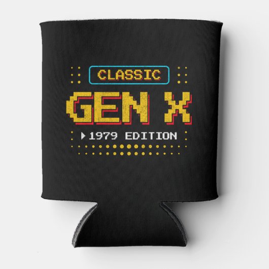 1979 Gen X Classic Retro Gamer Gaming Verjaardag Blikjeskoeler (Voorkant)