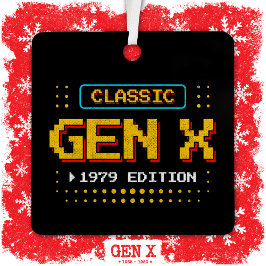 1979 Gen X Classic Retro Gamer Gaming Verjaardag Metalen Ornament