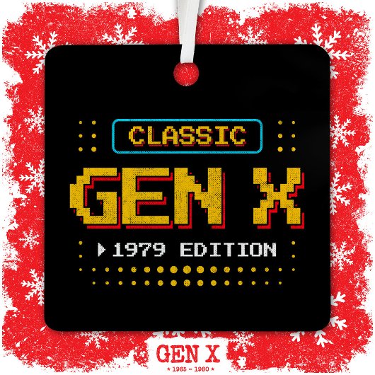 1979 Gen X Classic Retro Gamer Gaming Verjaardag Metalen Ornament