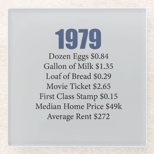 1979 GLAZEN ONDERZETTER (Voorkant)