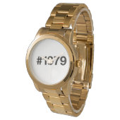 1979 Hashtag 46 Verjaardag Jubileum Horloge (Gekanteld)