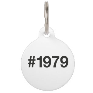 1979 Hashtag 46 Verjaardag Jubileum Huisdierpenning