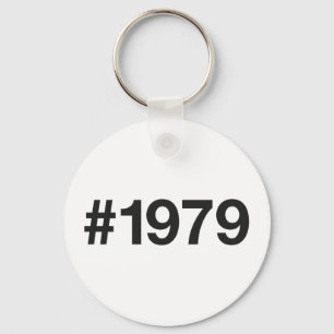 1979 Hashtag 46 Verjaardag Jubileum Sleutelhanger