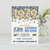 1979 High School College Reunion Uitnodiging (Staand voorkant)