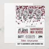 1979 High School College Reunion Uitnodiging (Voorkant / Achterkant)