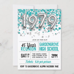 1979 High School College Reunion Uitnodiging