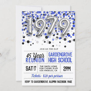 1979 High School College Reunion Uitnodiging