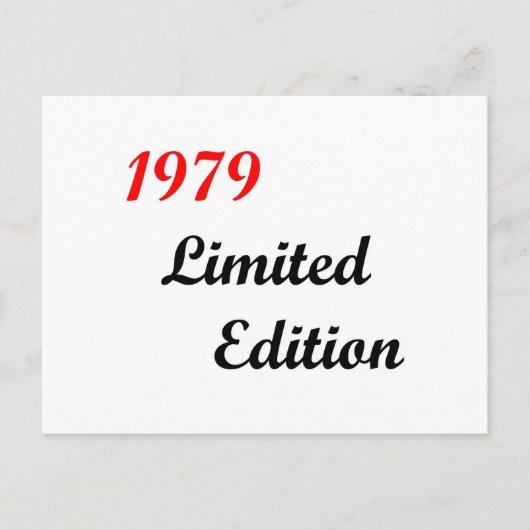 1979 Limited Edition Briefkaart (Voorkant)