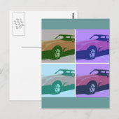 1979 Red Classic Car Briefkaart (Voorkant / Achterkant)