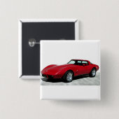 1979 Red Classic Car Vierkante Button 5,1 Cm (Voorkant /achterkant)