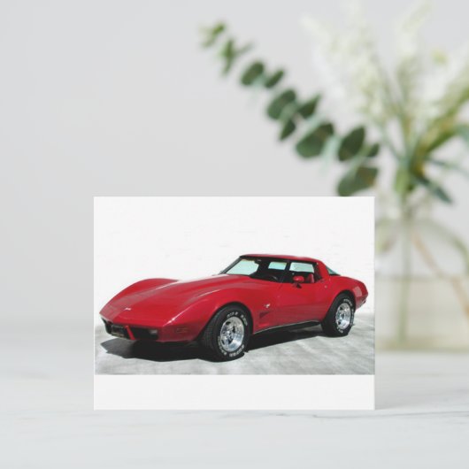 1979 Red Corvette Classic Briefkaart (Staand voorkant)