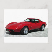 1979 Red Corvette Classic Briefkaart (Voorkant)